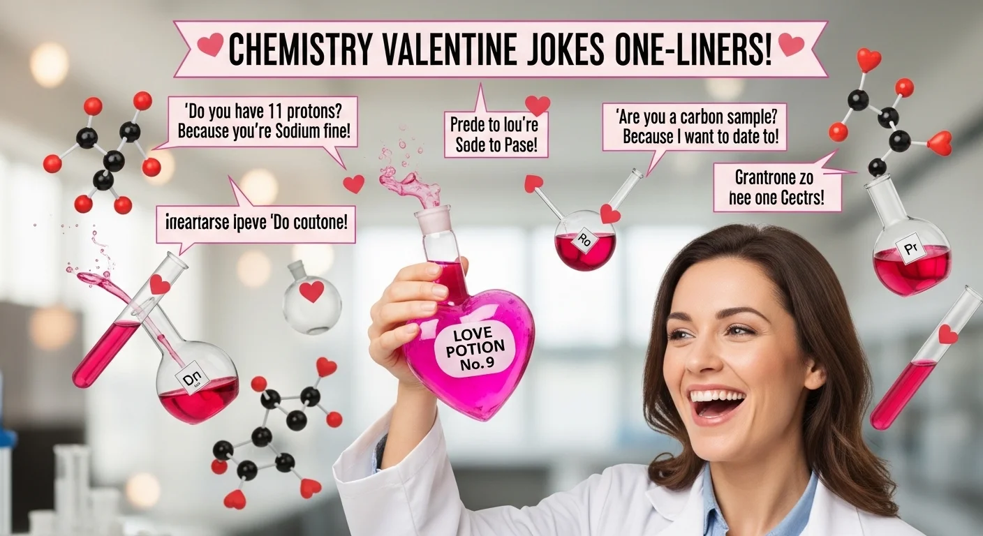Chemistry Valentine Jokes One Liners