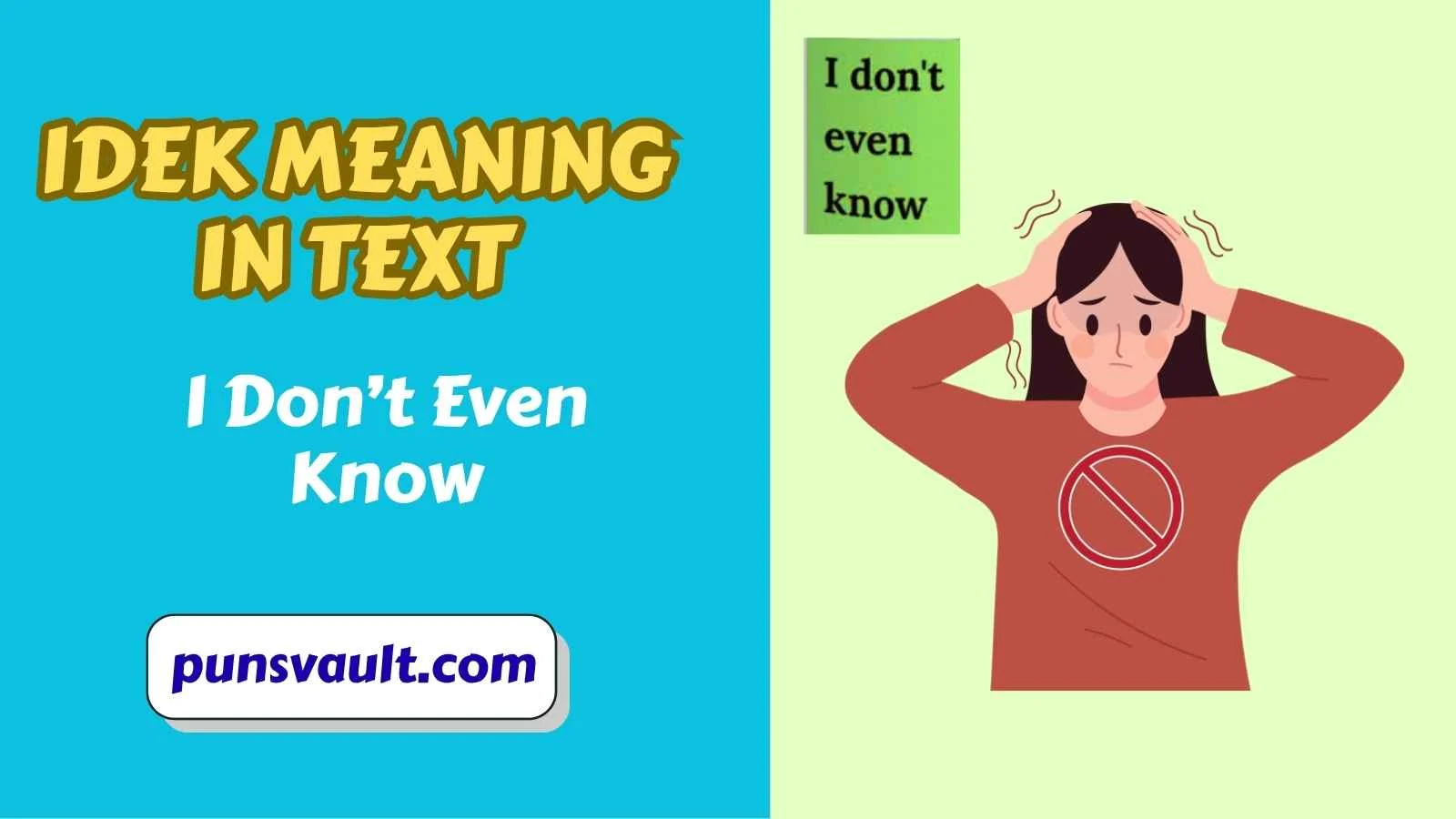 IDEK Meaning in Text