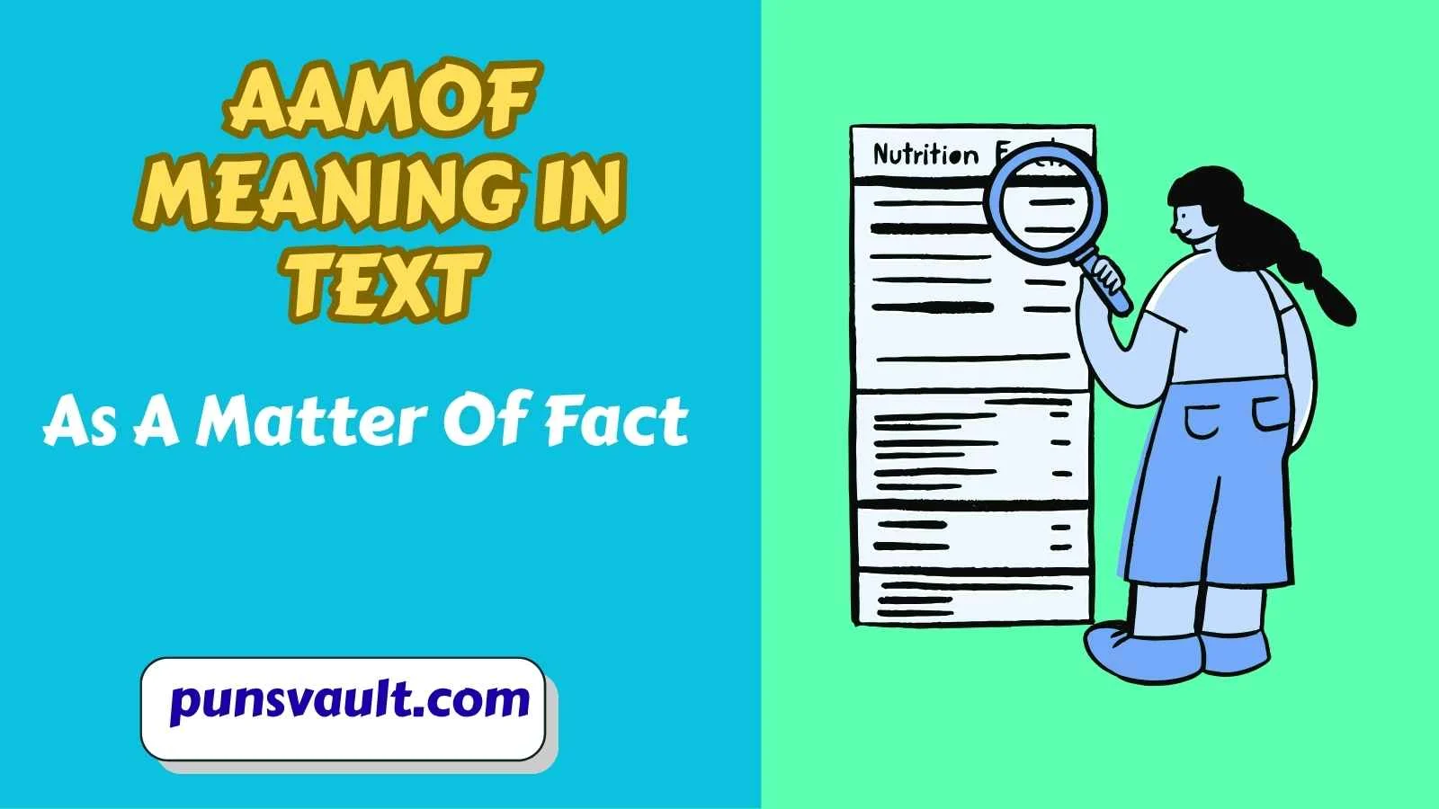 AAMOF Meaning in Text