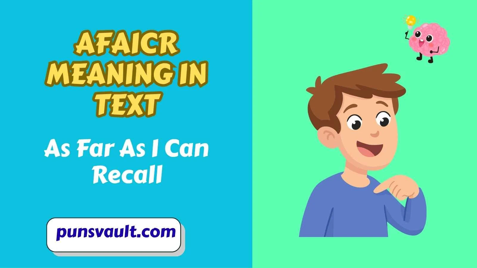 AFAICR Meaning in Text